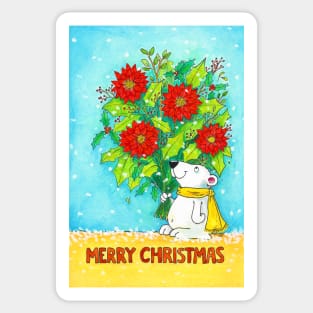 Christmas Polar Bear Sticker